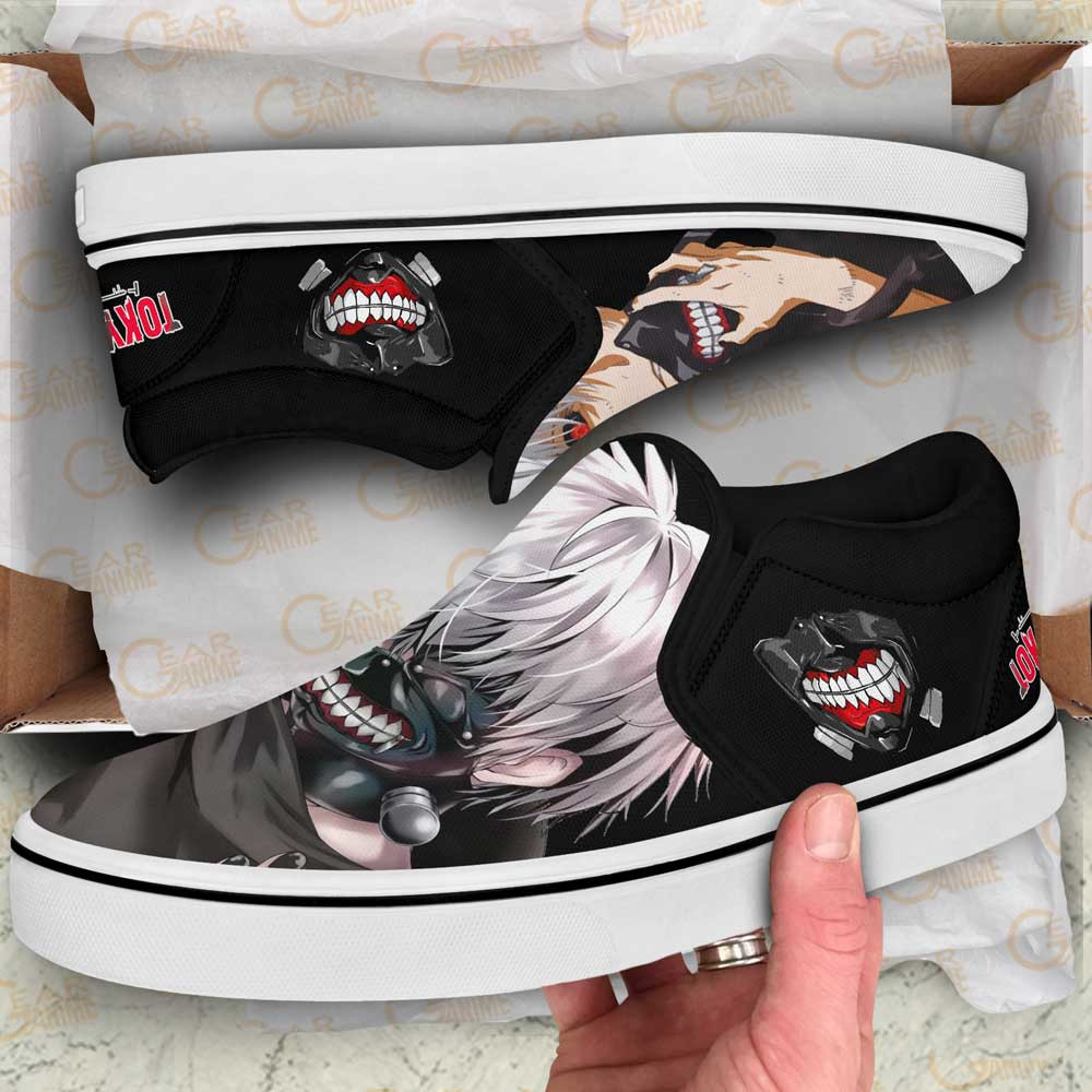 Ken Kaneki Slip-On Canvas Anime Tokyo Ghoul Shoes - Image 2