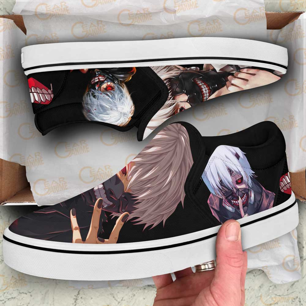 Tokyo Ghoul Ken Kaneki Slip-On Canvas Anime Shoes - Image 2