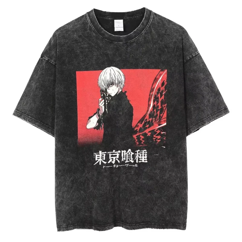 Tokyo Ghoul Kaneki Mask Mineral Wash T-Shirt