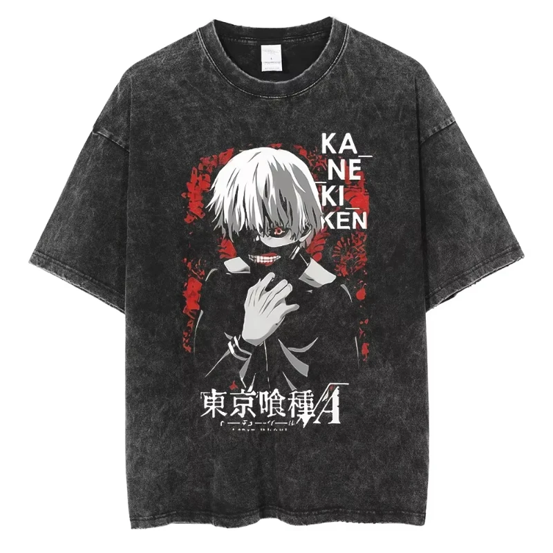Kaneki Ken Sad Tokyo Ghoul Mineral Wash T-Shirt