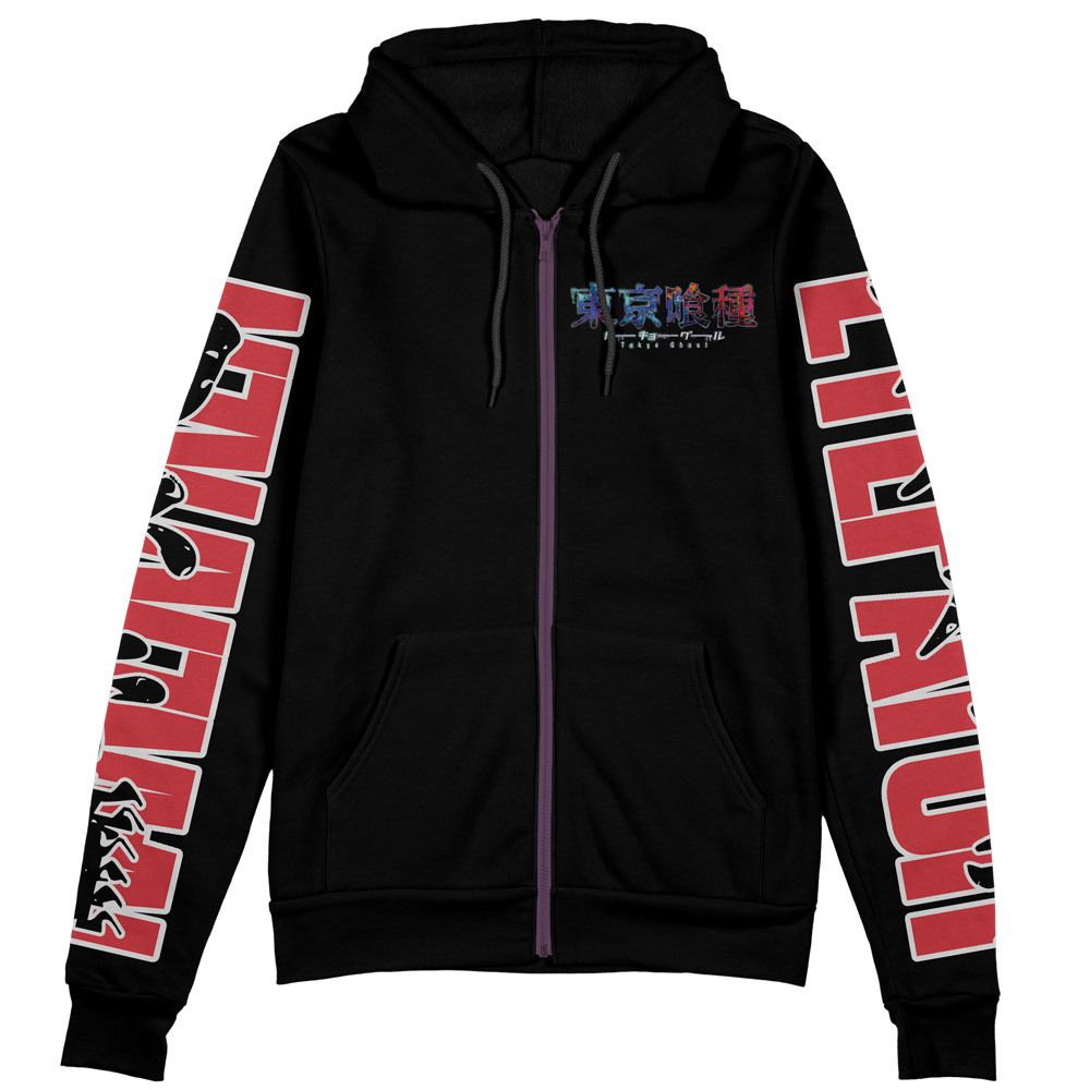Kaneki Ken Tokyo Ghoul Streetwear Zip Hoodie Jacket - Image 2